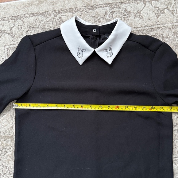 Victoria Beckham | Black bunny printed collar sheath dress - Picture 11 of 16